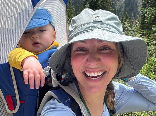 Baby sun protection tips for hiking, from a board-certified dermatologist.